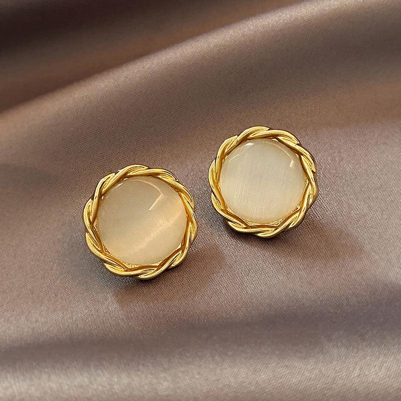 High Sense Opal Sun Flower Earrings Fashion Jewelry