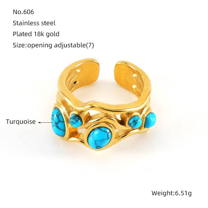 Inlaid Malachite Ring | Daily Wear E
