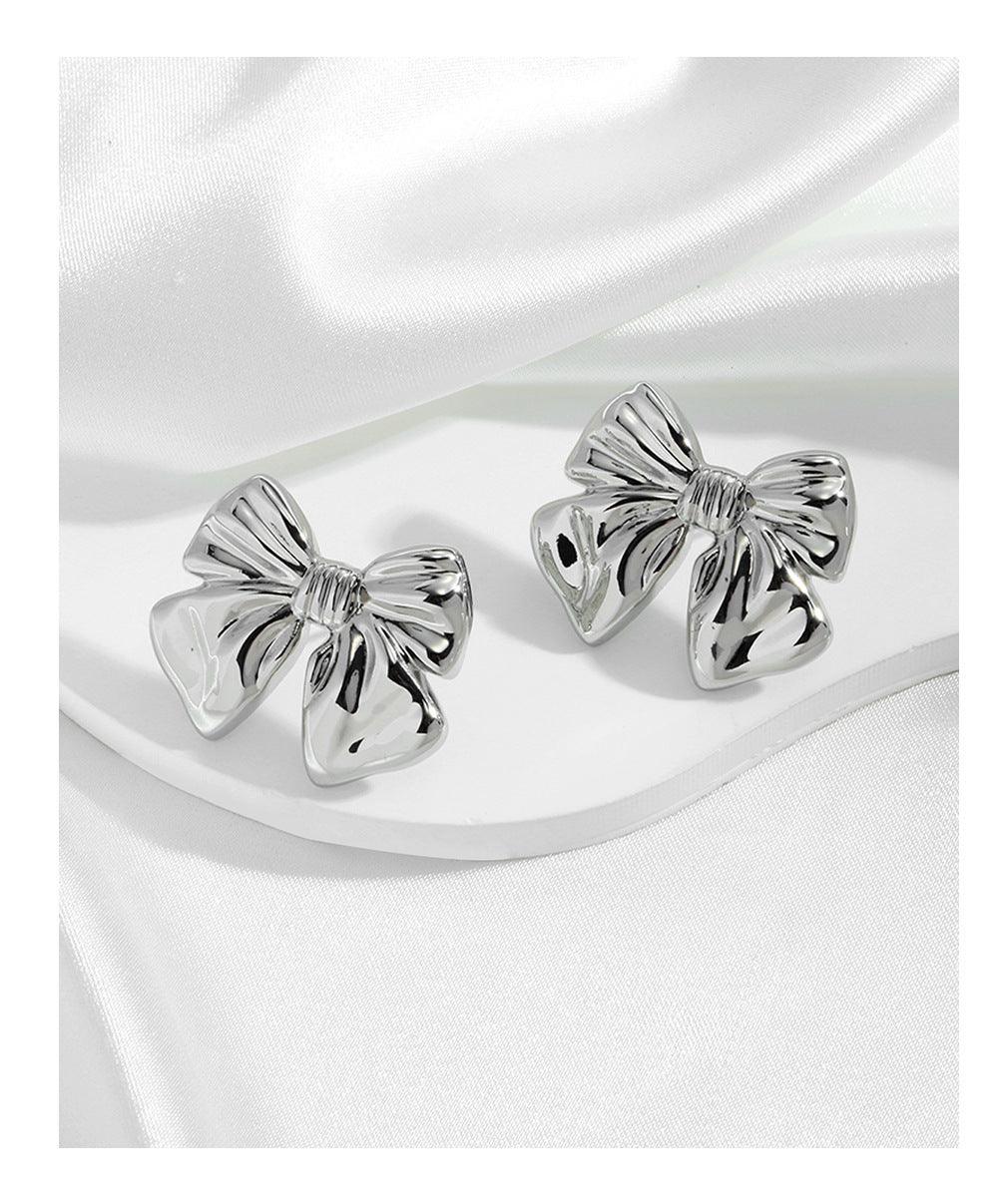 Bow Earrings Copper Plating | Daily Wear