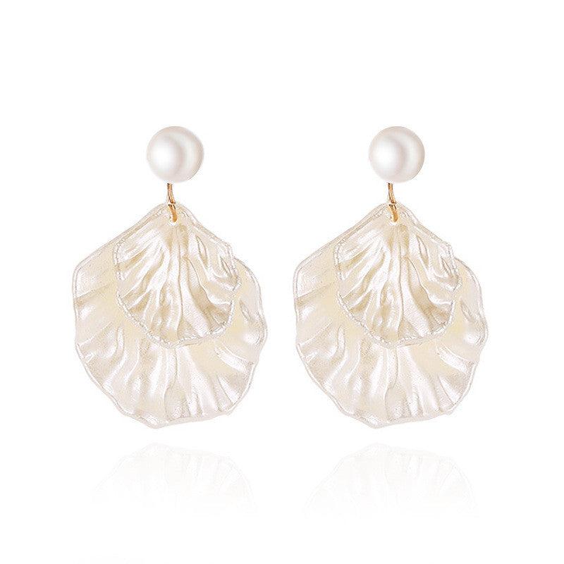 2025 Pearl Shell Earrings For Ladies White