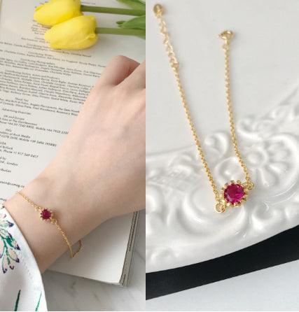 Golden Red Jasper Necklace & Bracelet - Daily Wear Bracelet