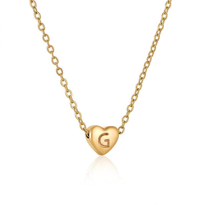 Heart-shaped Love Letter Clavicle Chain | Daily Wear Collection G
