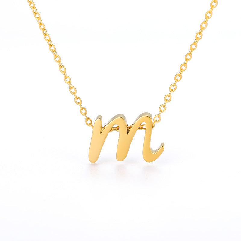 Small Hollow Letter Necklace | 2025 M