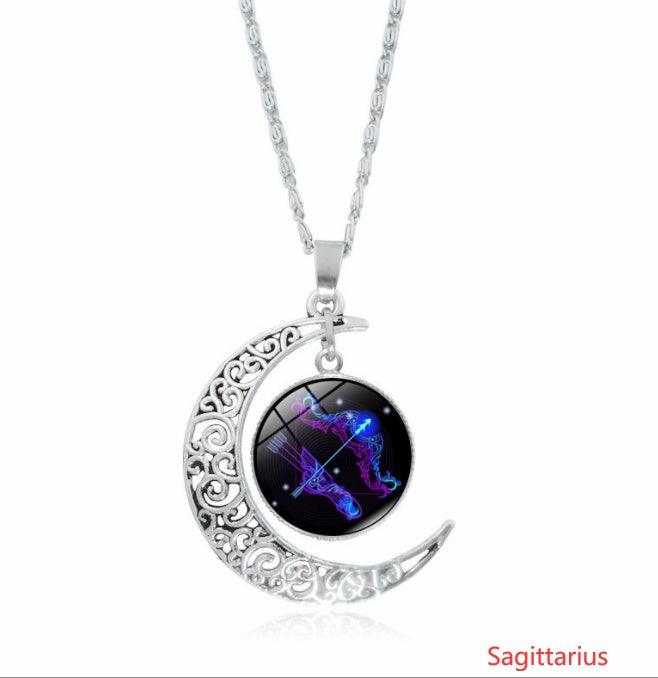 12 Constellation Moon Pendant Necklace | Daily Wear 4