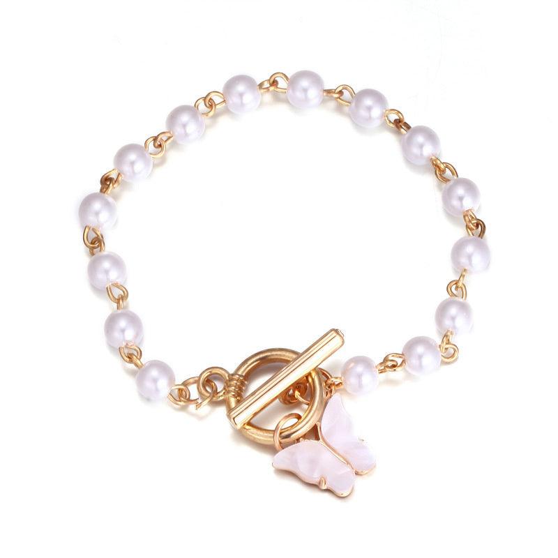 Bohemian Pearl Butterfly Bracelet | Daily Wear