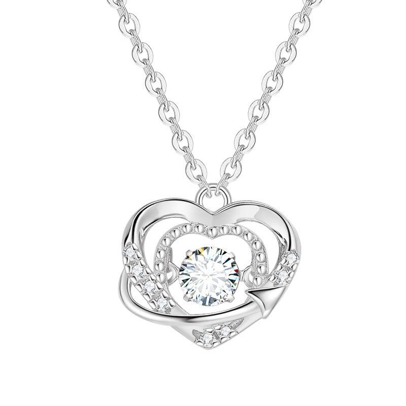 S925 Sterling Silver Heart Necklace | 2025 Jewelry Smart Heart Necklace White 925 Silver