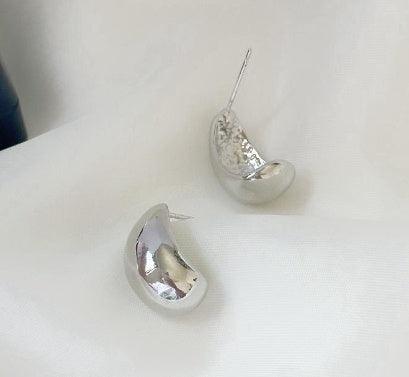 Metal Water Drop Earrings | Daily Wear Silver Water Drop