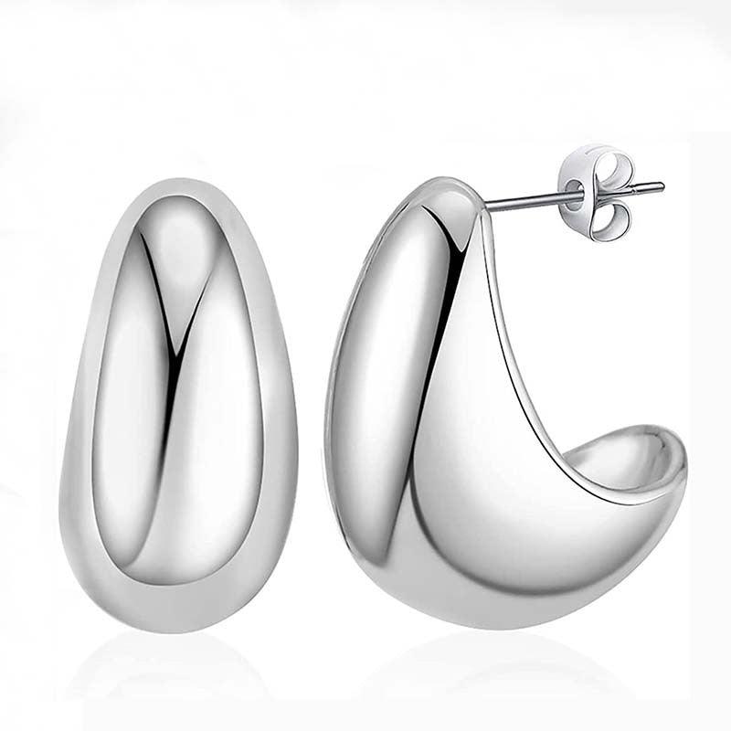BoldlyBeautiful - Metal Water Drop Earrings | Daily Wear - BoldlyBeautiful