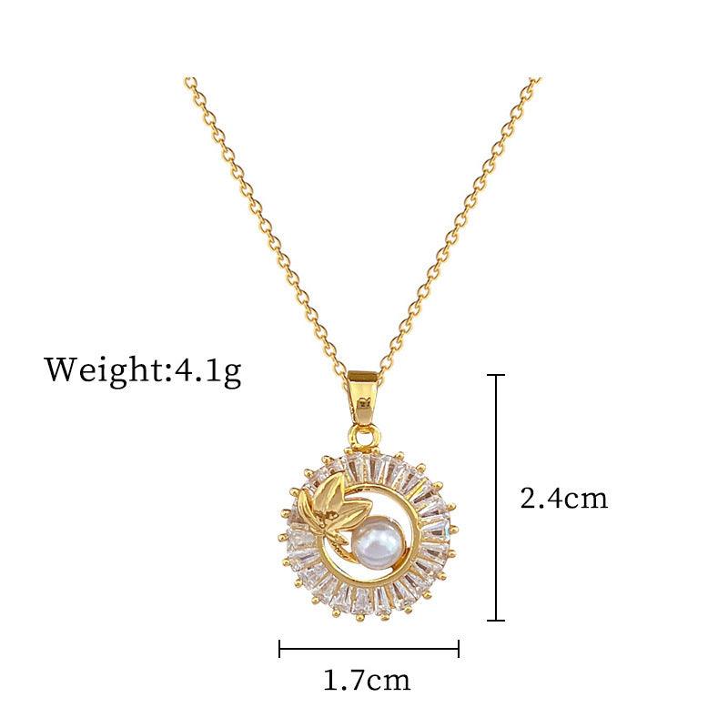 Square Full Diamond Jewelry Set | Daily Wear Necklace