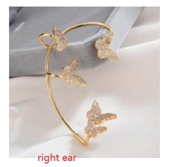 Sparkling Butterfly Ear Clips | Daily Wear C Q1pcs