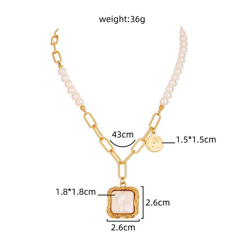 Faux Baroque Pearl Necklace | Elegant Jewelry