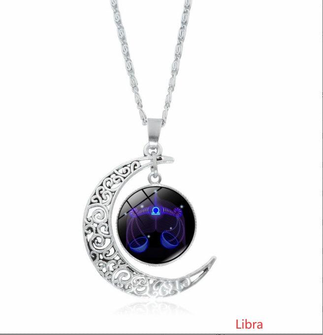 12 Constellation Moon Pendant Necklace | Daily Wear 6