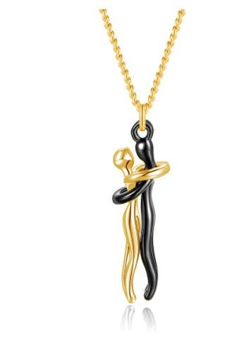 Love Hug Unisex Necklace | Fashion Jewelry Black gold