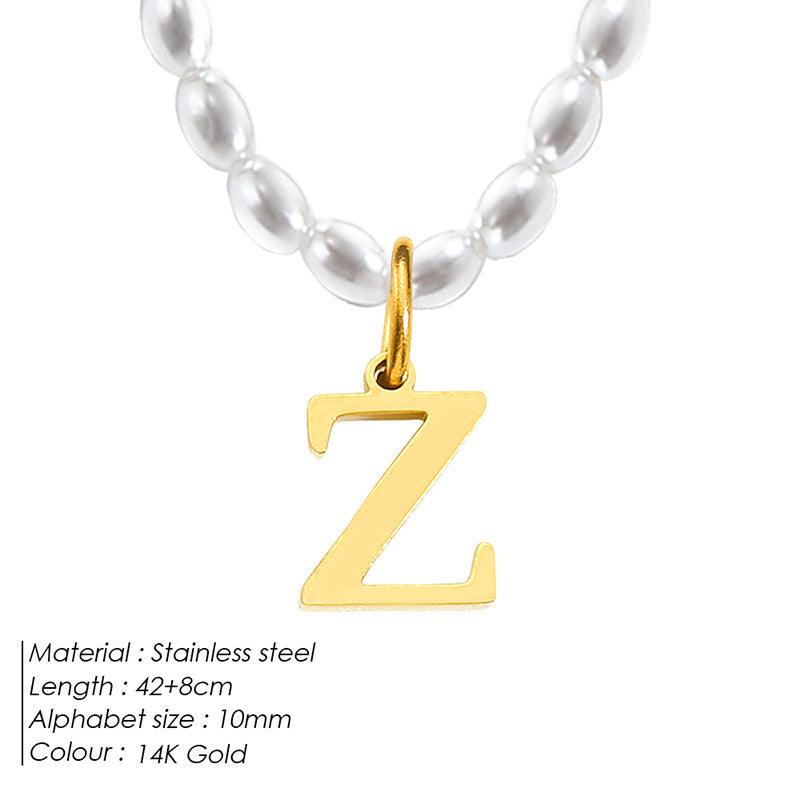 Elegant Alphabet Necklace | Daily Wear 2025 Z 14K Gold