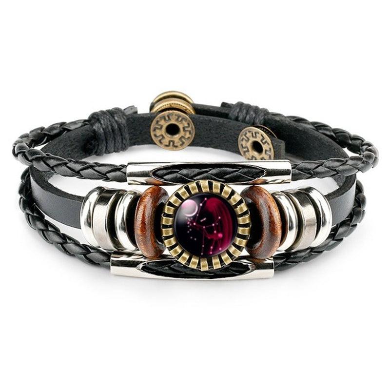 Elegant Zodiac Sign Bracelets | Leather Jewelry Virgo