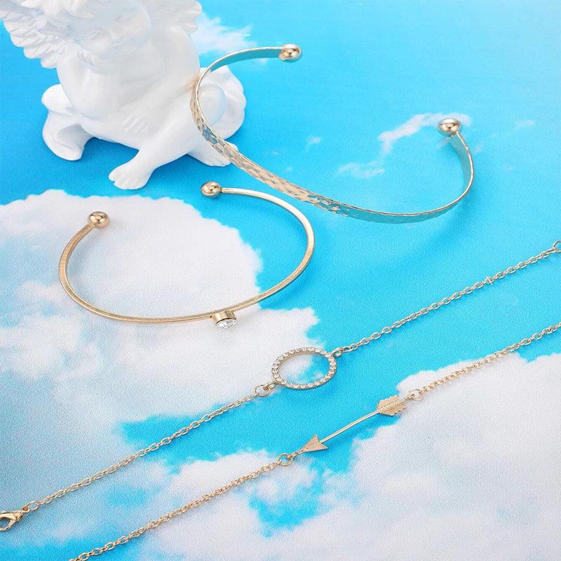 Women's 4 Piece Rhinestone Bracelet | Fashion Wear