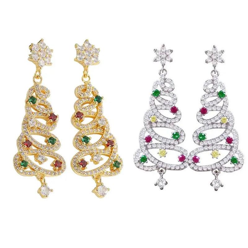 Colorful Zircon Tassel Earrings | Festive Wear