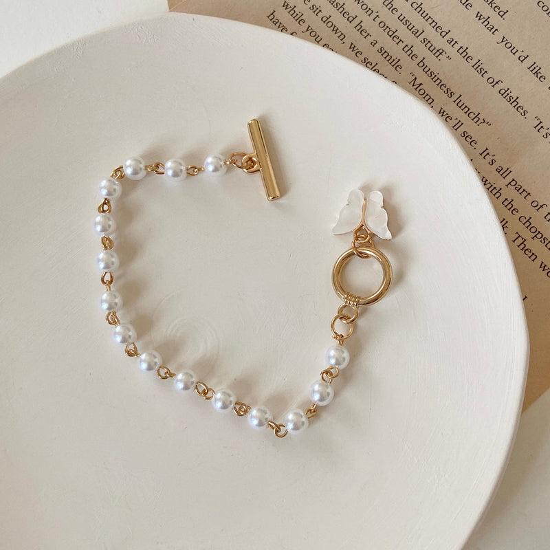 Bohemian Pearl Butterfly Bracelet | Daily Wear