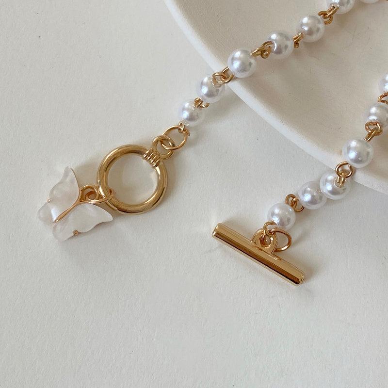 Bohemian Pearl Butterfly Bracelet | Daily Wear