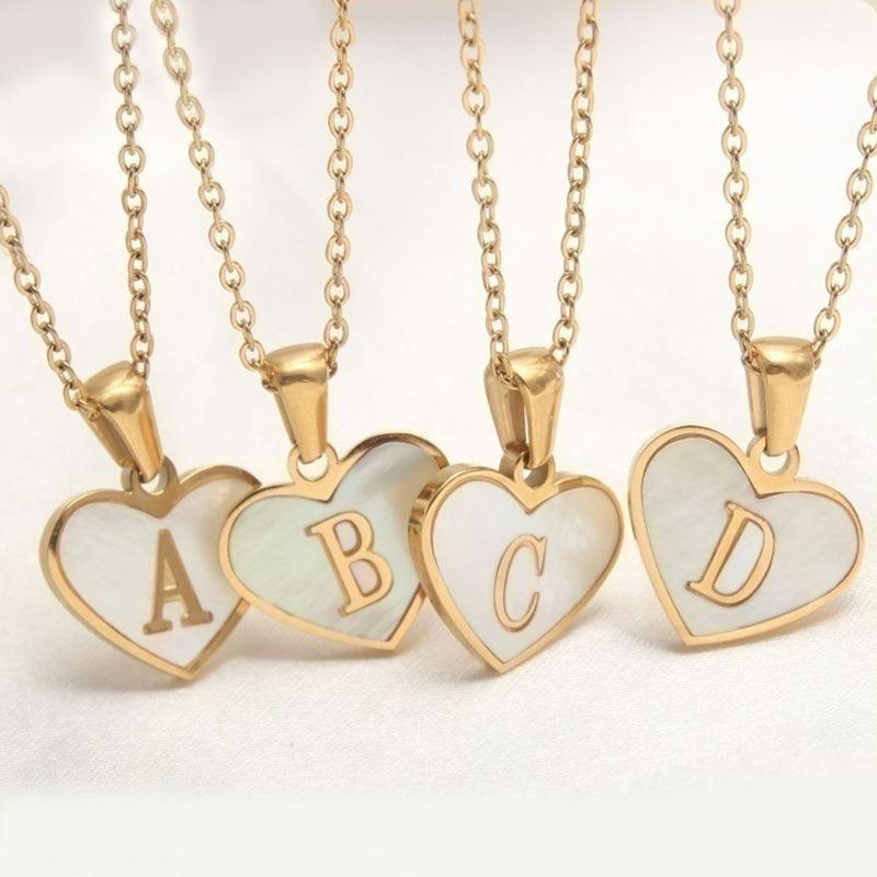 26 Letter Heart-shaped Necklace | BoldlyBeautifuls