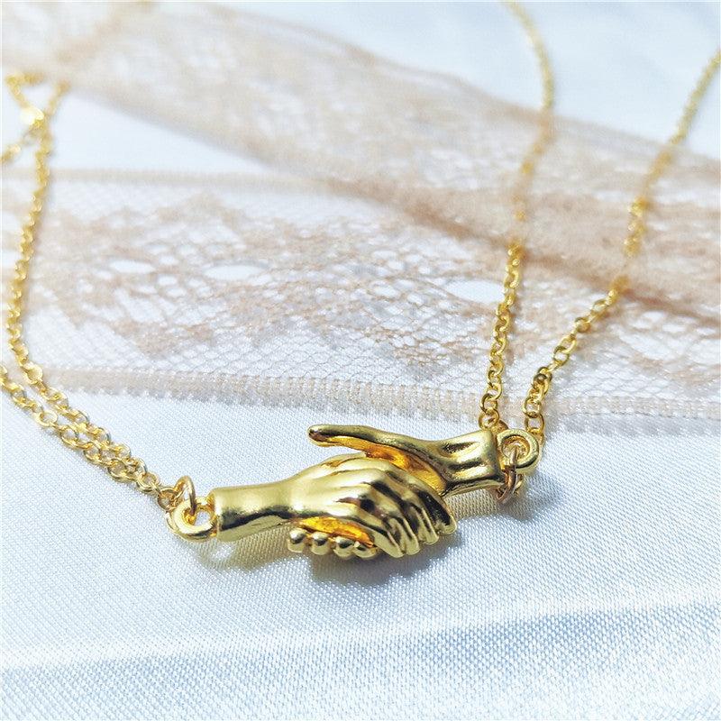 Magnetic Palm Couple Necklace
