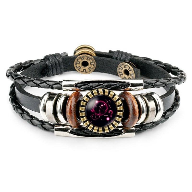 Elegant Zodiac Sign Bracelets | Leather Jewelry Scorpio