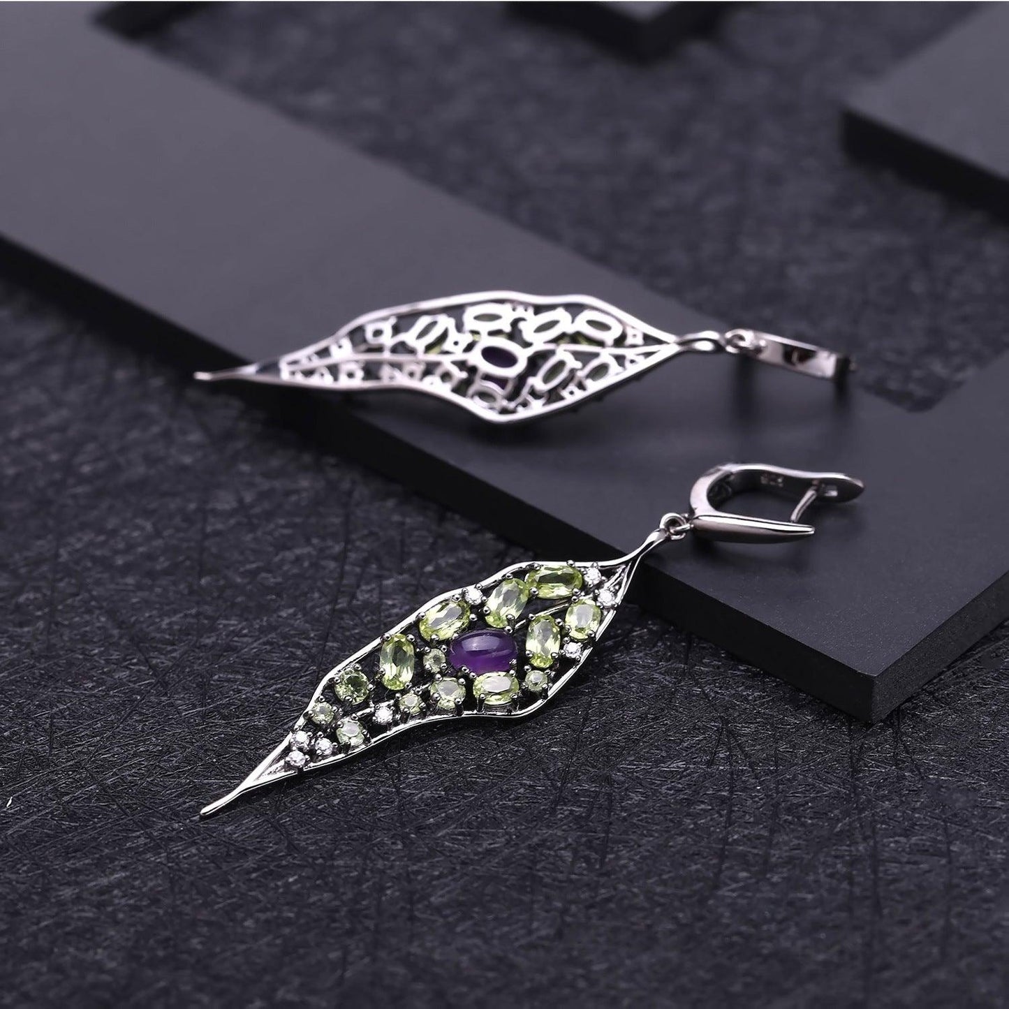Amethyst Olivine Earrings | Daily Wear