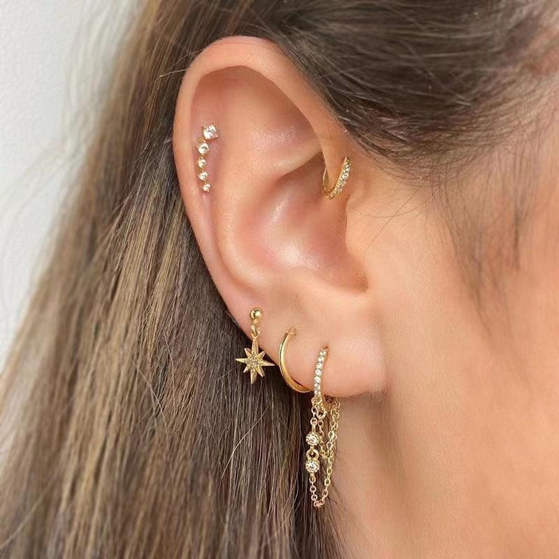 Romantic Moon, Star, And Flower Earrings | Beach Wear 3