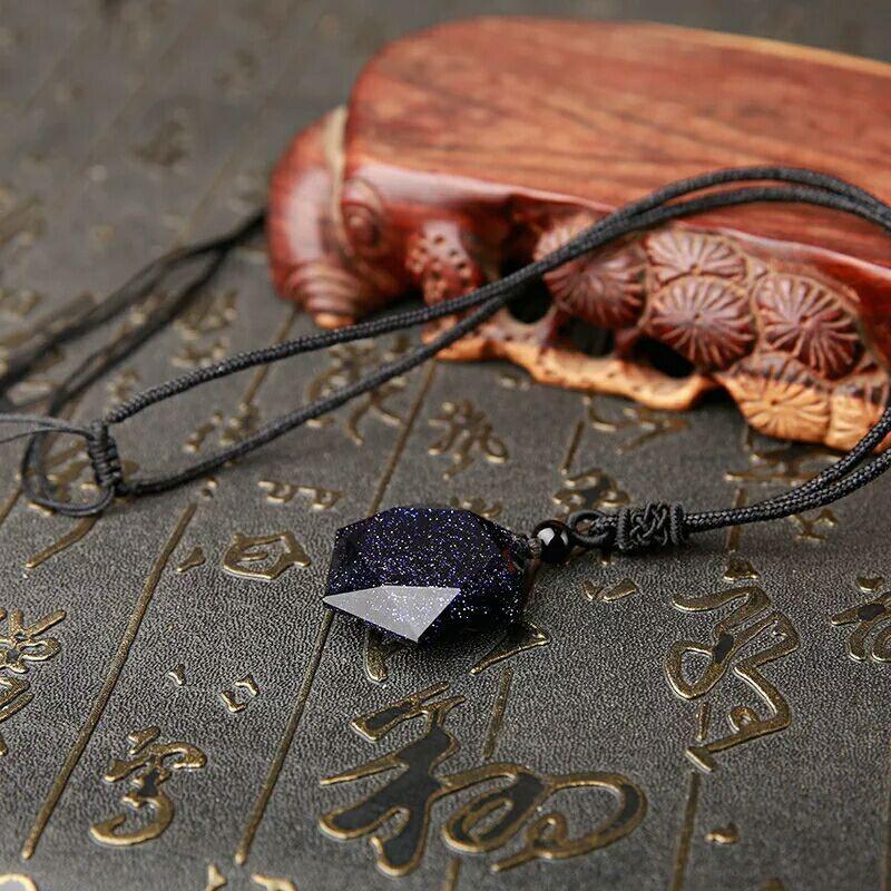 Obsidian Pendant Chain