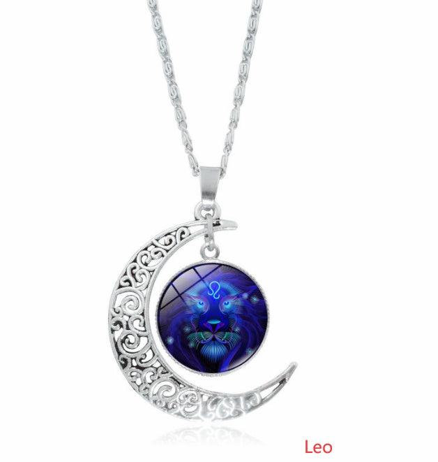 12 Constellation Moon Pendant Necklace | Daily Wear 8