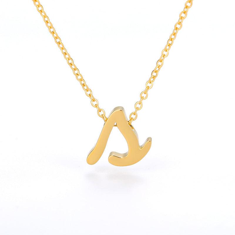 Small Hollow Letter Necklace | 2025 S
