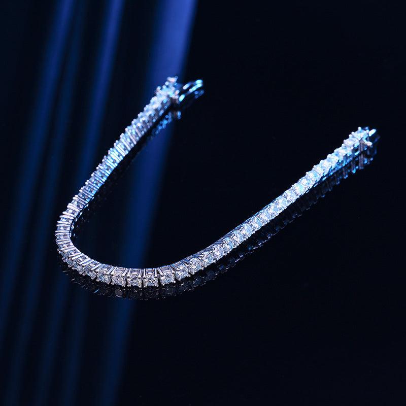 S925 Sterling Silver Moissanite Tennis Bracelet | Daily Wear