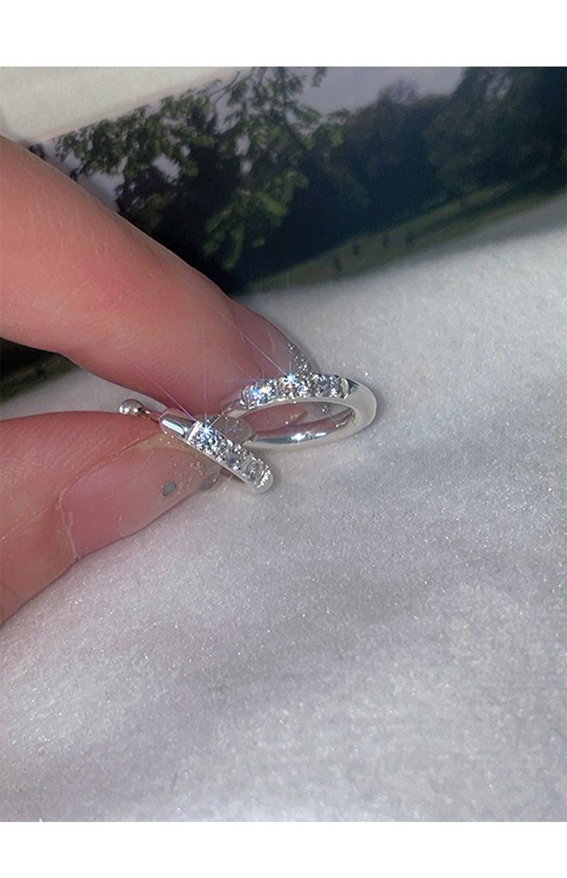 Geometric Rhinestone Zircon Ear Clip Simple Jewelry