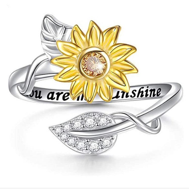 Sunflower Heart-Shaped Small Pendant Necklace | Daily Wear F
