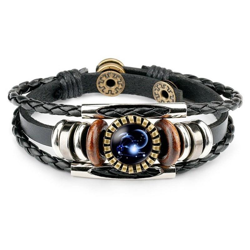 Elegant Zodiac Sign Bracelets | Leather Jewelry Capricorn