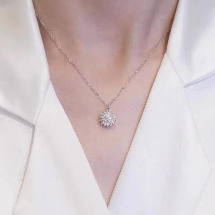 Rotatable Sunflower Necklace | Fashion Jewelry