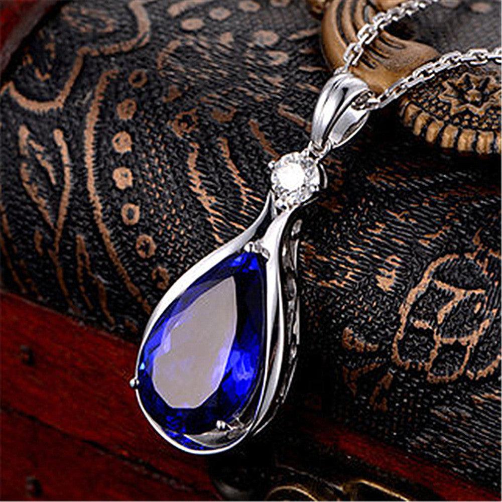 Angel Blue Eyes Crystal Necklace | Fashion Collection