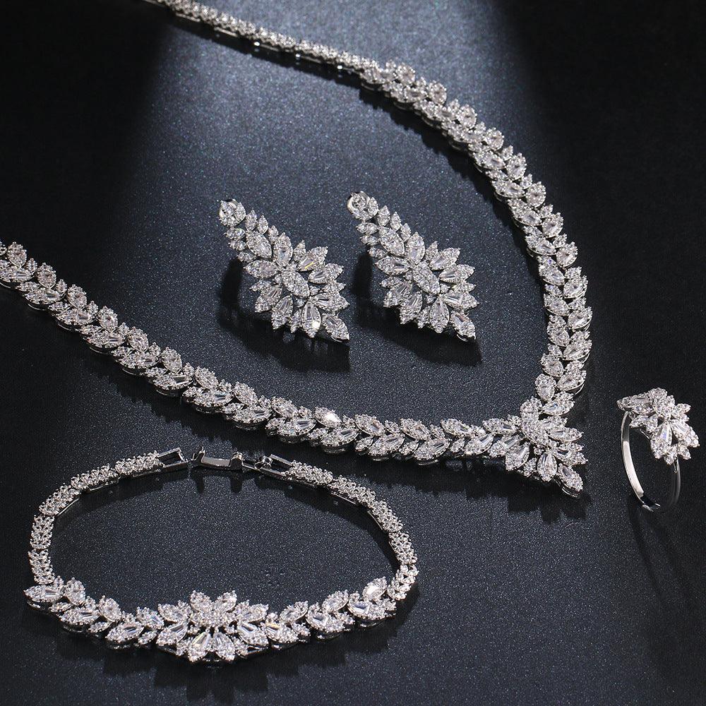 Zircon Bridal Tassel Jewelry Set | Party Wear
