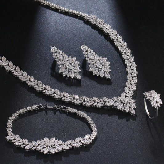 Zircon Bridal Tassel Jewelry Set | Party Wear
