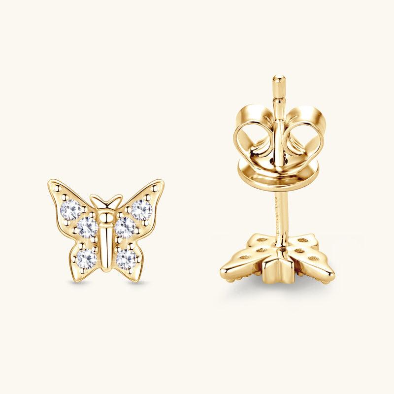 Korean Butterfly Moissanite Earrings