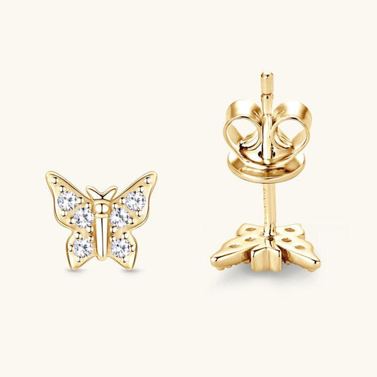 Korean Butterfly Moissanite Earrings