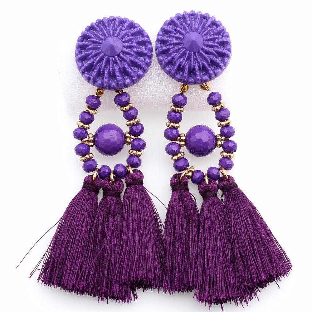 Tassel Earrings Earrings Violet