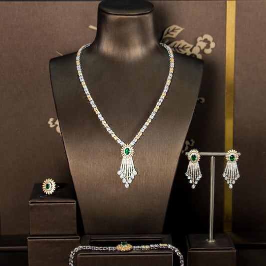 Elegant Four-piece Zircon Jewelry Set | Fashion Collection A