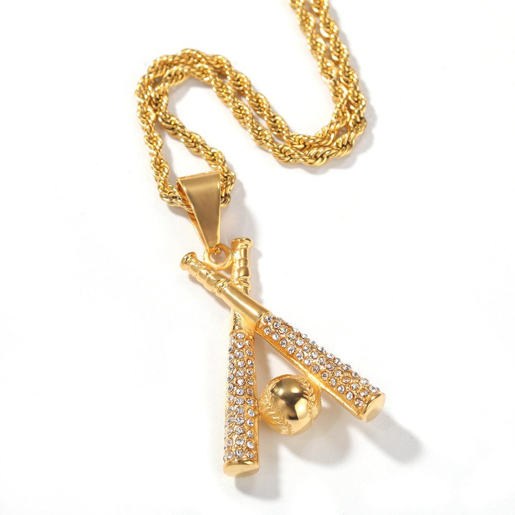 Baseball Bat Pendant Necklace for Sports Lovers