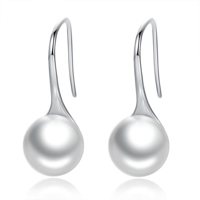 Korean All-match Female Pearl Earrings White