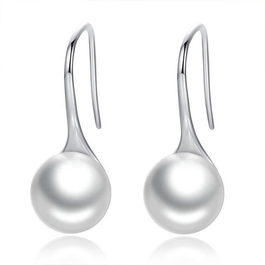Korean All-match Female Pearl Earrings White
