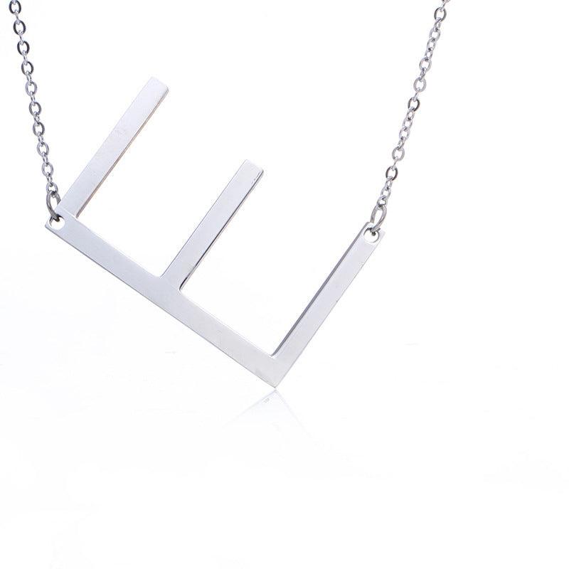 Initial Letter Pendant & Necklace | Gold Plated Silver E