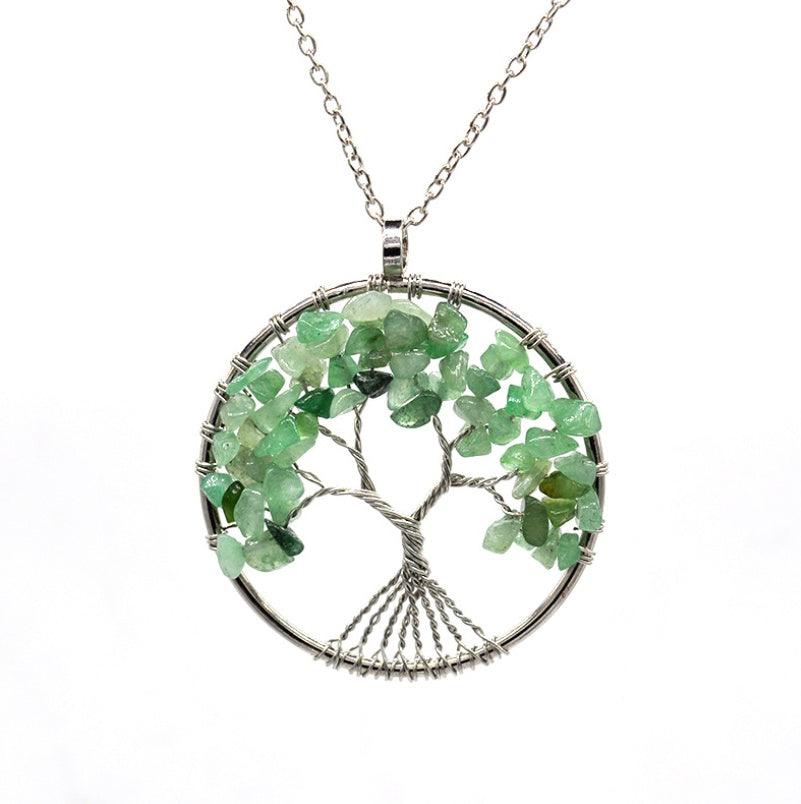Kabala Life Tree Necklace | Fashion Jewelry Green Chain