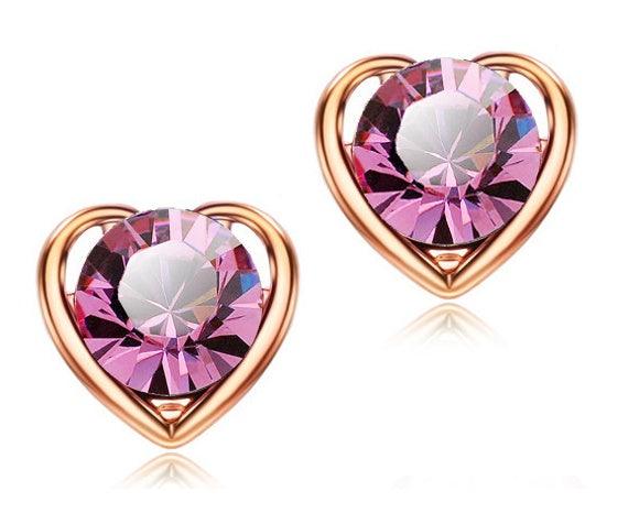 Peach Heart Jewelry Set | Daily Wear Collection