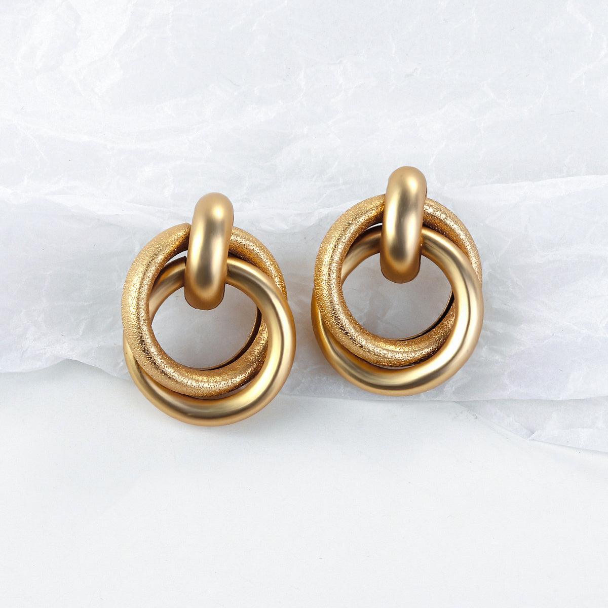 Sweet Earrings Set | Trendy Fashion Collection Gold K